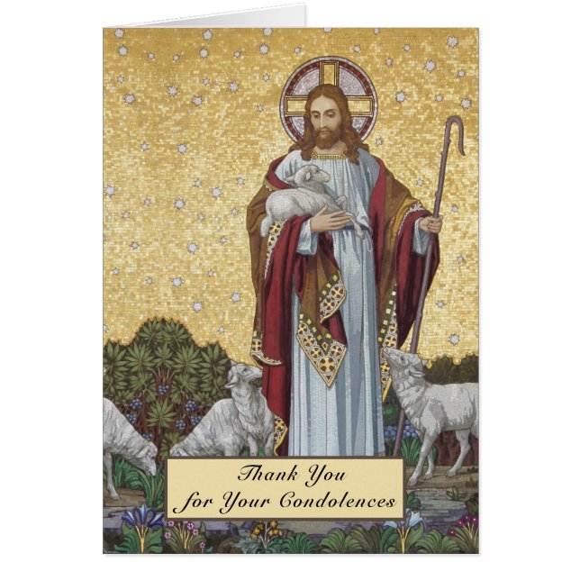 Jesus Good Shepherd Catholic  Funeral Prayer (Front)