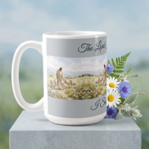 Jesus Good Shepherd Wildflower Watercolor