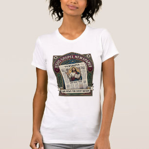 Jesus Gospel Newspaper Jesus Newspaper Christian F T-Shirt