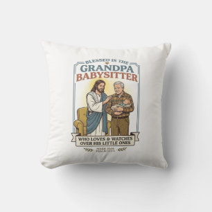 Jesus Grandparents Babysitting Humour Shirt Faith Cushion