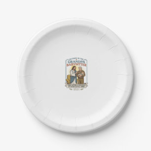 Jesus Grandparents Babysitting Humour Shirt Faith Paper Plate