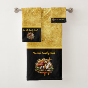 Jesus Guides Us Toward Eternal Peace (B) Bath Towel Set