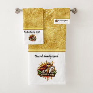 Jesus Guides Us Towards Eternal Peace Bath Towel Set