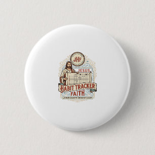 Jesus Habit Tracker Faith Jesus Habit Tracker Chri 6 Cm Round Badge