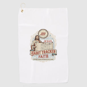 Jesus Habit Tracker Faith Jesus Habit Tracker Chri Golf Towel
