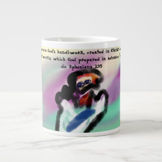 jesus handwork large coffee mug