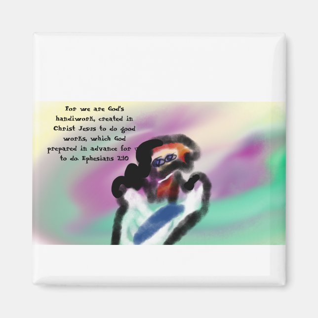 jesus handwork magnet (Front)