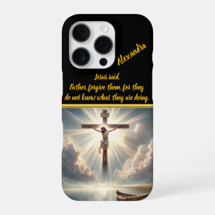 Jesus Hanging from Cross Over Waters iPhone 16 Pro Case