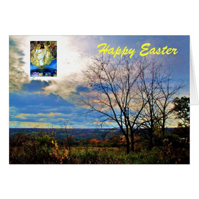 JESUS, HAPPY EASTER card (Front Horizontal)