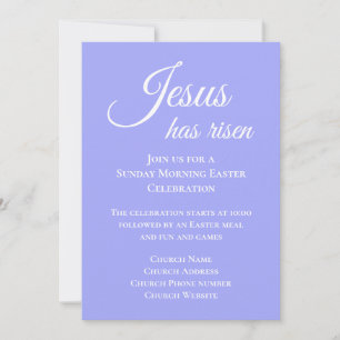 Jesus Has Risen Christian Easter Church Meal Invitation