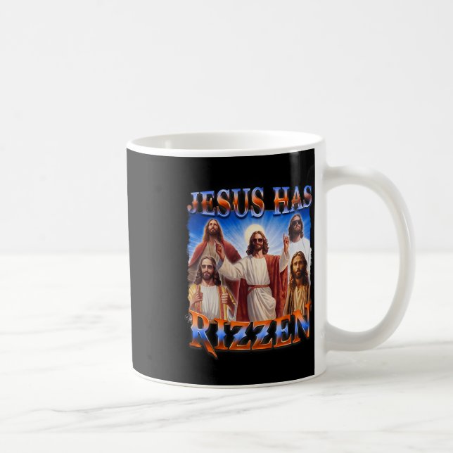 Jesus Has Rizzen Christian Men Women Bible Faith  Coffee Mug (Right)