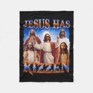 Jesus Has Rizzen Christian Men Women Bible Faith Fleece Blanket