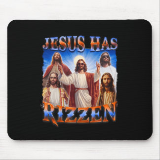 Jesus Has Rizzen Christian Men Women Bible Faith  Mouse Pad