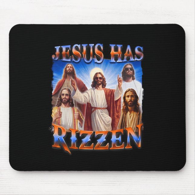 Jesus Has Rizzen Christian Men Women Bible Faith  Mouse Pad (Front)