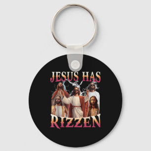 Jesus Has Rizzen Funny Christian Meme Novelty Jesu Key Ring