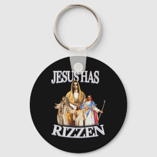 Jesus Has Rizzen Jesus Christ Religious Easter  Key Ring
