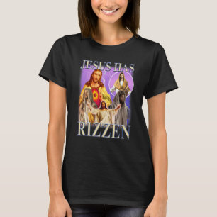 Jesus Has Rizzen Vintage Christian Design Jesus Fo T-Shirt