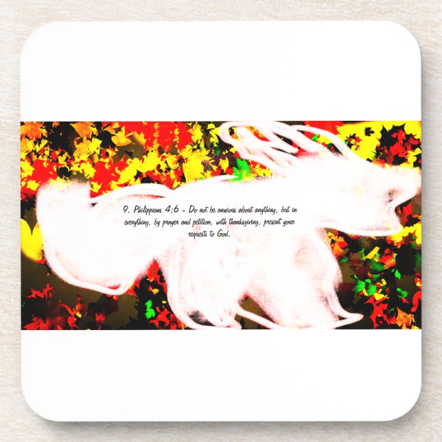 Jesus  have worry and anxious beat down coaster (Front)