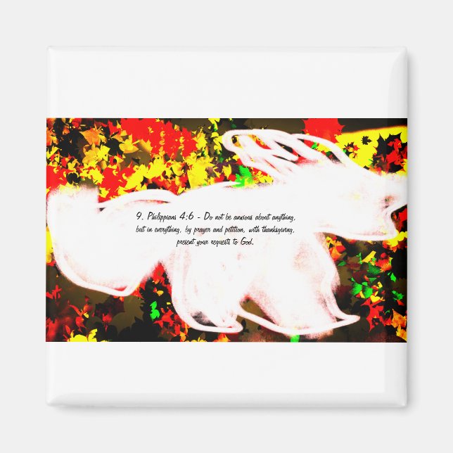 Jesus  have worry and anxious beat down magnet (Front)