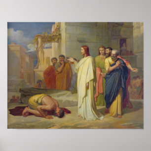 Jesus Healing the Leper, 1864 Poster