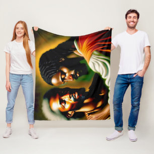 Jesus Heals a Blind Man II Fleece Blanket