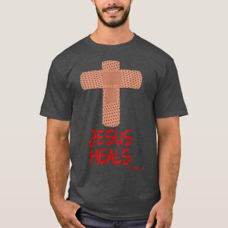 JESUS HEALS Christian Cross Nurse Mum Women Wife G T-Shirt