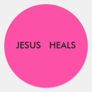 JESUS HEALS CLASSIC ROUND STICKER