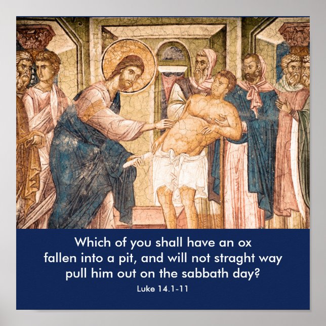 Jesus Heals Man with Dropsy - Poster (Front)