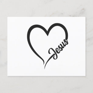 JESUS HEART ANNOUNCEMENT POSTCARD