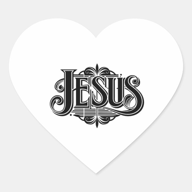 Jesus Heart Sticker (Front)