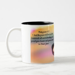 jesus heart Two-Tone coffee mug