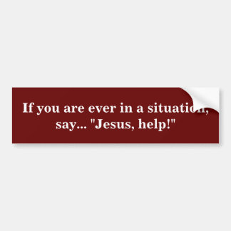 JESUS HELP BUMPER STICKER