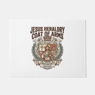 Jesus Heraldry Coat Of Arms Jesus Heraldry Coat Ar Doormat