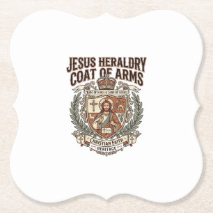 Jesus Heraldry Coat Of Arms Jesus Heraldry Coat Ar Paper Coaster