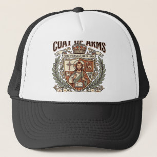Jesus Heraldry Coat Of Arms Jesus Heraldry Coat Ar Trucker Hat