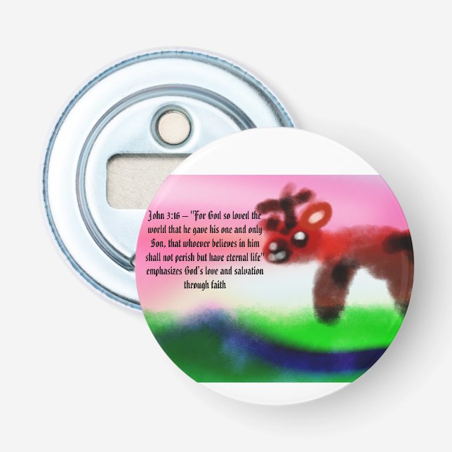 jesus here  bottle opener (Front)