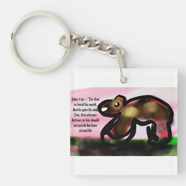 jesus here call  key ring (Front)