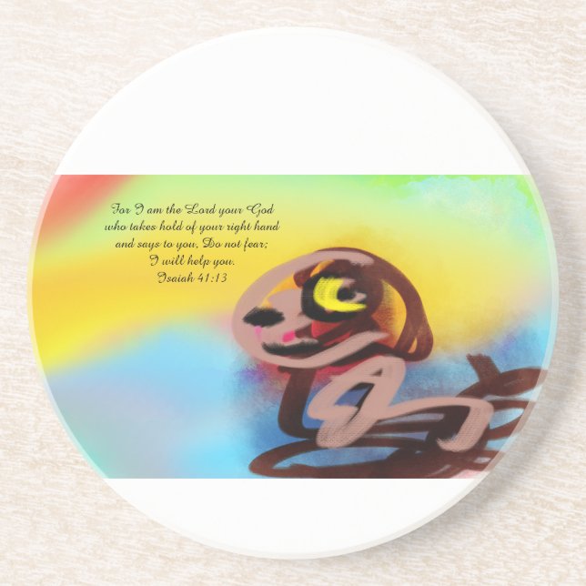 Jesus here  coaster (Front)