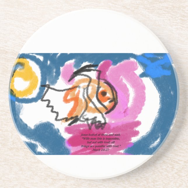 jesus here coaster (Front)