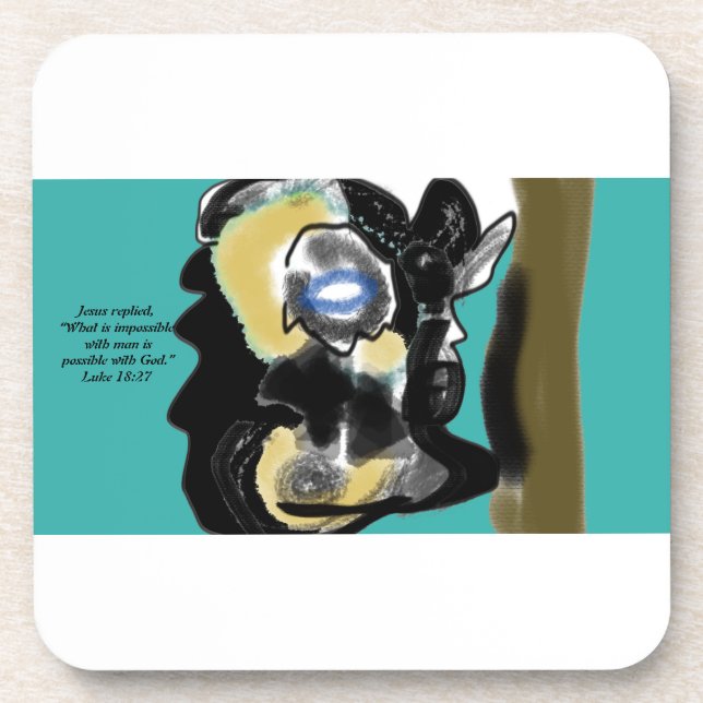 jesus here  coaster (Front)