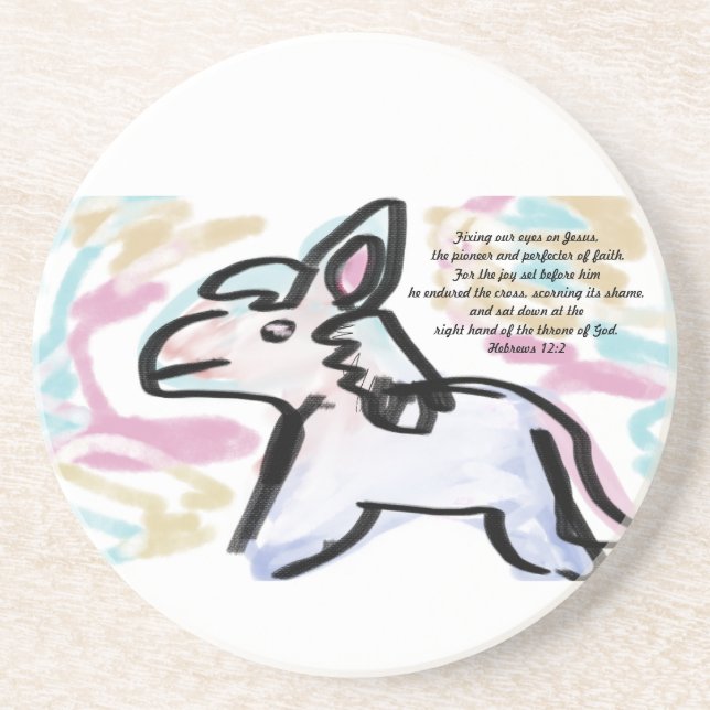 Jesus here trust  coaster (Front)