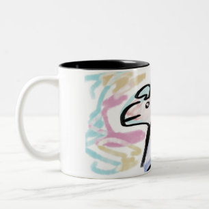 Jesus here trust Two-Tone coffee mug