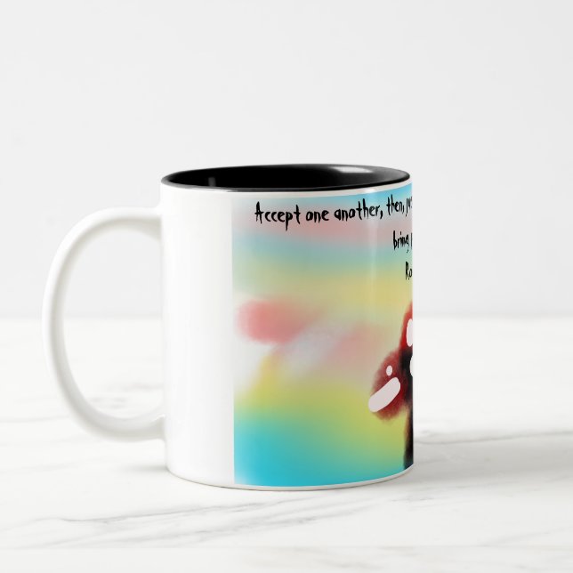 jesus here  Two-Tone coffee mug (Left)