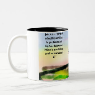 jesus here with us Two-Tone coffee mug
