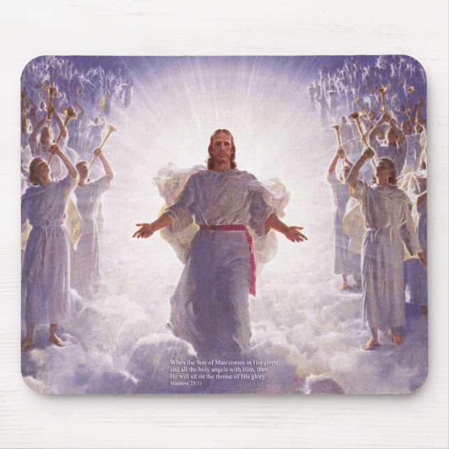 Jesus & his Angels 1 Mousepad Options (Front)