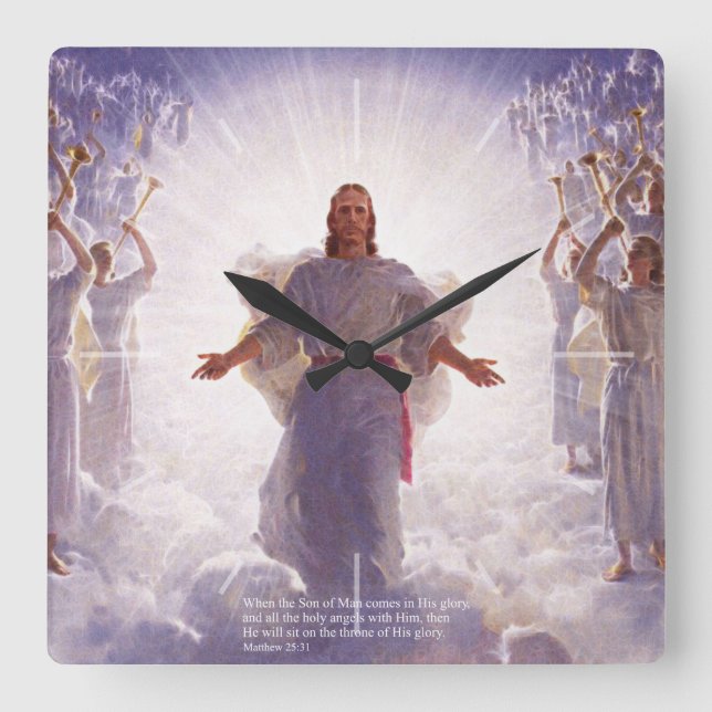 Jesus & his Angels 1 Wall Clock (Front)
