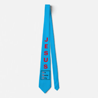Jesus - His Name Only Neck Tie (Blue)