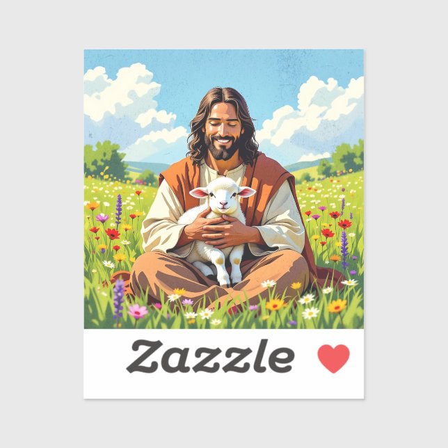Jesus holding a Lamb | Religious Christian (Sheet)