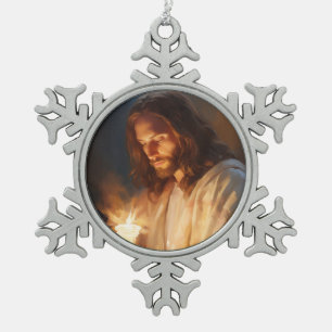 Jesus Holding Candle Ornament