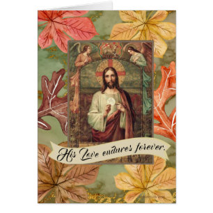 Jesus holding Eucharist Host with Angels Above